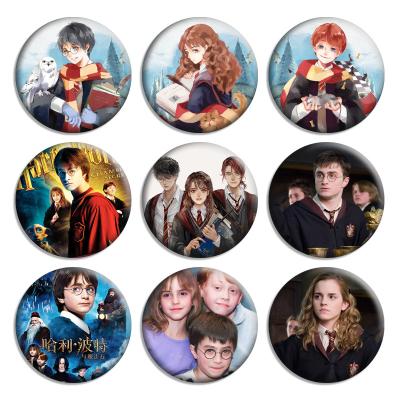 China Other HP novel and movie characters surrounding tinplate spring needle brooch pendant, supporting 5.8cm for sale