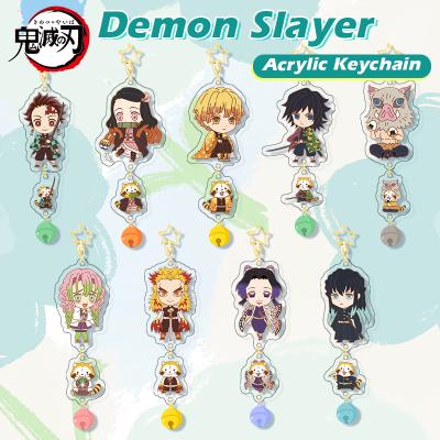 China Star acrylic hanging bell cartoon character demon slayer key chain design support pendant double-sided customization for sale