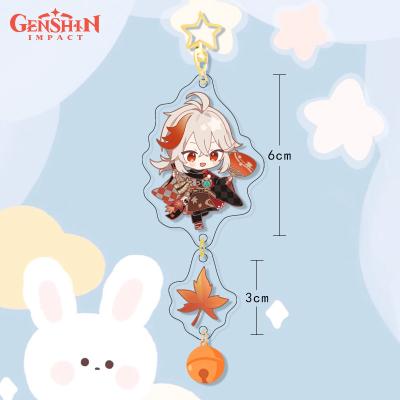 China Star acrylic pendant bell cartoon character impact Genshin main chain support pendant double-sided design customization for sale