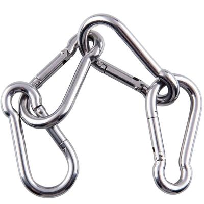 China Corrosion Resistance Stainless Steel Spring Snap Hook Heavy Duty Carabiner Carabiners Clips for sale