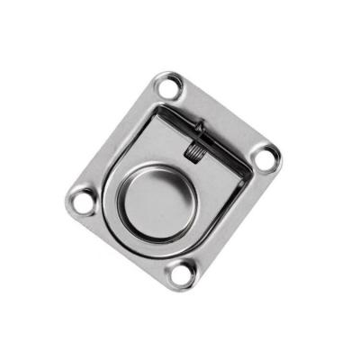 China Spring Handle Marine Locker Flush Lifting Ring Hardware Fittings Marine Boat Recessed Hatch Pull Pull Stainless Steel Deck Hatch Boat Parts for sale