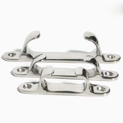 China Marine Grade 316 Stainless Steel Bow Cleat Marine Sailing Boat Deck Cleat Fittings Marine Straight Fairlead Hardware High Quality Surface Polishing for sale