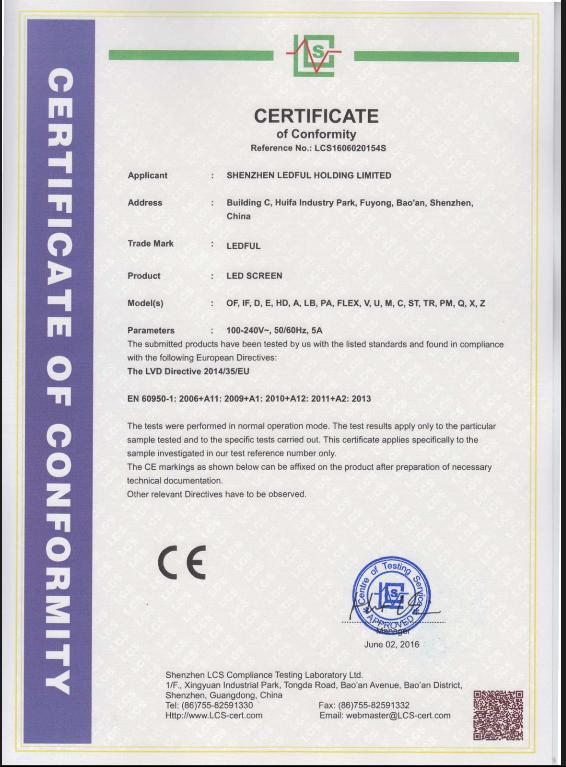 CE - Shenzhen Ledful Electronics Company Limited