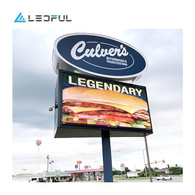 China Outdoor Advertising Outdoor LED Advertising Displays Moving Sign Video Wall Panel For Bus / Gas Station for sale