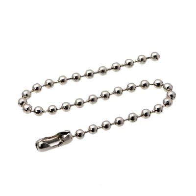 China DIY Jewelry Accessories Wholesale Metal Nickel High Quality 2.4 Color Brass Ball Chain Bead With Connector Ball Chain for sale