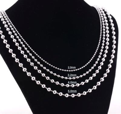 China Custom Cheap Promotional Casual/Sporty Ball Chain Necklace Women's Clothing In Pre-Shave Length 24