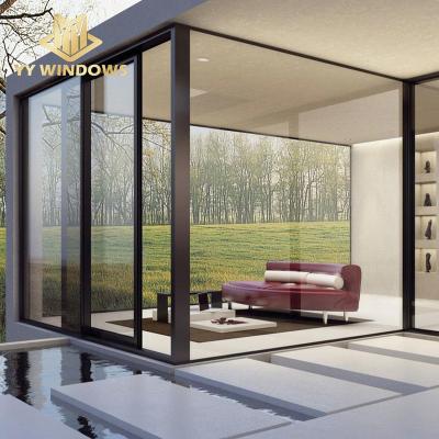 China Bulletproof aluminum sliding glass door and soundproof interior door with sliding door locks for sale