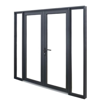 China YY Modern Double Glazing Thermal Break Aluminum Hinged Door For Apartment Use for sale