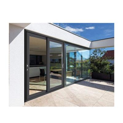 China Australia Standards Modern External Aluminum Tempered Glass Double Lift Sliding Door for sale