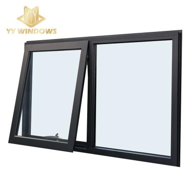 China Magnetic Screen Aluminum Frame With Double Glazed Awning Windows And Outside Window Awning for sale