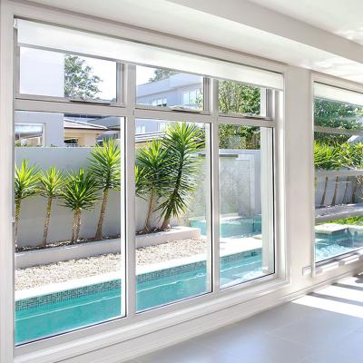 China Magnetic Screen USA Standard Glass Windows And Soundproof Aluminum Material 40dB Cheap Casement Windows for sale