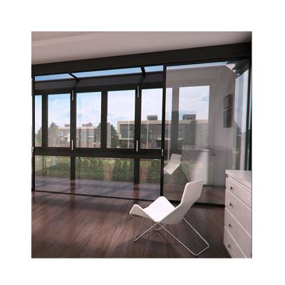 China Aluminum Factory YY Folding Doors Modern Design Sound Proof And Heat Insulation Bi-folding Window for sale