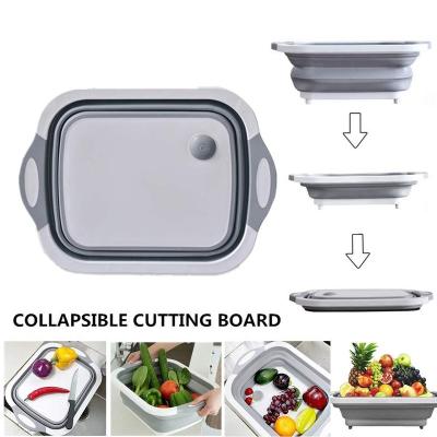 China 2-in-1 Folding Disposable Cutting Board with Basket for sale