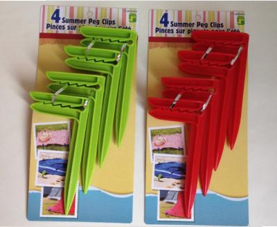 China Plastic Colorful Plastic Beach Towel Clips Plastic Towel Clips for sale