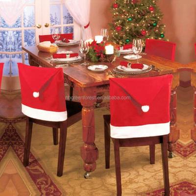 China Plain Santa Hat Chair Covers for sale