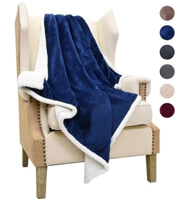 China Anti-pilling Mink Fleece Plush Couch Blanket micro Sherpa throws blanket for sale