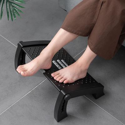 China Ergonomic Adjustable Height (Height) Foot Rest With Massage Rollers Under Desk Footrest With Outdoor Massage Foot Stool for sale