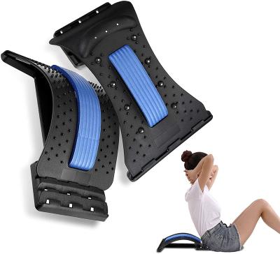 China Lumbar Lower Back Stretcher 4 Levels Waist Pain Relief Devices With Magnetic Acupressure Points Lumbar Support Posture Device for sale