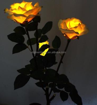 China LANDSCAPE Rose Flower Solar Lights for sale