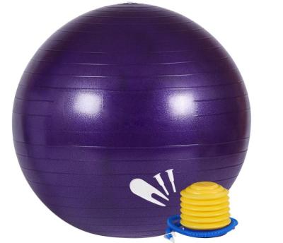 China Anti-shatter yoga ball 75cm small logo fabric release kids stacker yoga ball fitness airless suction deep with box for sale