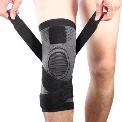 China Wholesale Customized Nylon Protective Elastic Brace Shock Absorption Elastic Compression Knitted Knee Support for sale