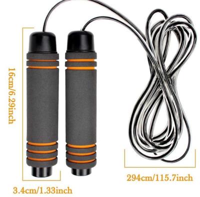 China Professional Fast Speed ​​Fitness Supporting Adjustable Length And Weight Speed ​​Jump Rope With Foam Handle for sale