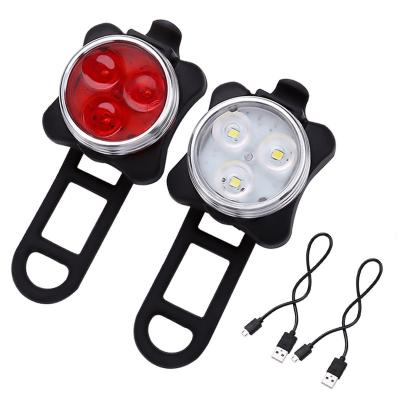 China Waterproof 2021 cycle rechargeable computer tail signal rear front and back usb accessories led bicycle light for sale