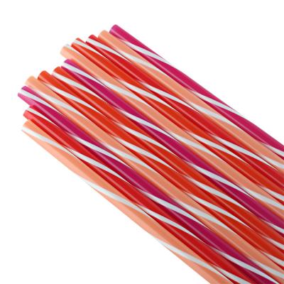 China Sustainable Colored Thick Plastic Milk Tea Straws Disposable Drinking Straw for sale