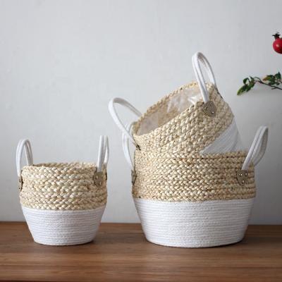 China Viable Toy Laundry Hot Sale Factory Price Rope Factory Basket Home Decor Home Decor Modern Woven Baskets for sale