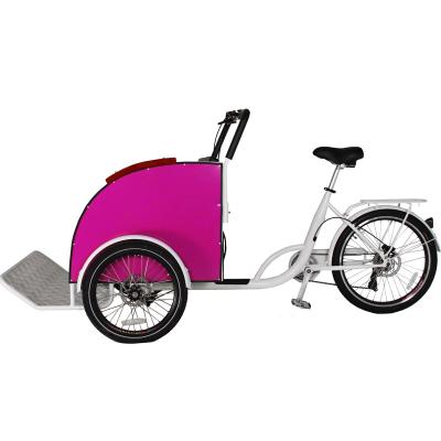 China Adult Passenger 3 Wheels Electric Rickshaw Passenger Tricycle Tour Bike Bicycles Scooter Wheels Pedicab Can Be Customized for sale