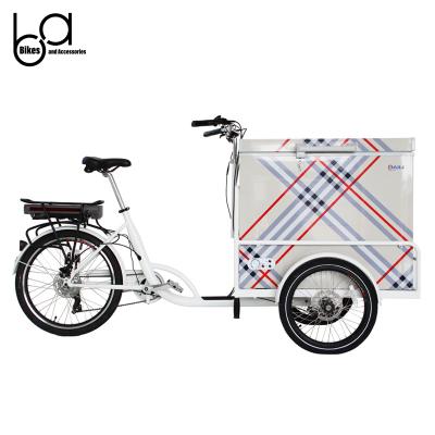 China Electric Ice Cream 3 Wheel Street Food Bike 208L Ice Cream Delivery Bike Hot Dog Food Truck For Cold Drink for sale