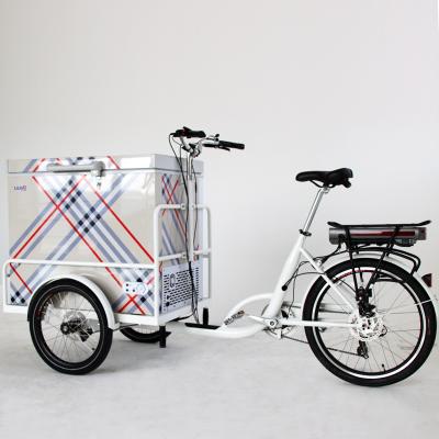 China Passenger CE Approved 3 Wheel Ice Cream Bikes For Sale With Battery Freezer Food Vending Carts Electric Ice Cream Tricycle for sale