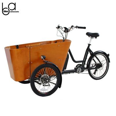 China Special EU Warehouse Transport E Warehouse Cargo Tricycle Cargo Bike Cart Cargo 3 Wheel Family Children Kids for sale