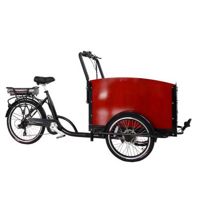 China Europe Style Passenger Electric Cargo Bike 250w 3 Wheel Velomobile Cargo Tricycles Kids School for sale