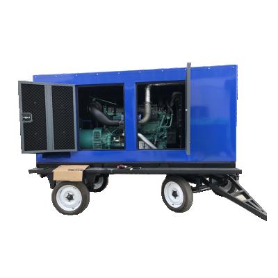 China 60HZ 50HZ 100kw 125kva Mobile Generator Trailer Generator With 100kw Wheels for sale