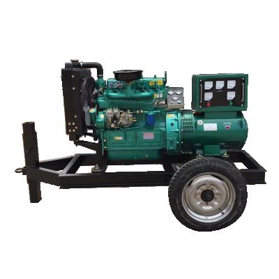 China Trailer Generator 30kw 40kva Diesel Trailer Generator Wheels Outdoor Mobile Trailer 3 Phase 30kw for sale