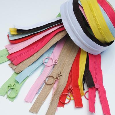 China #5 Resin Zipper With Colorful Teeth For Garment In Pink for sale