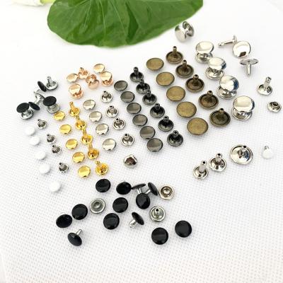 China Shiny Silver Rivet Metal Rivet Snap Button For Decoration for sale