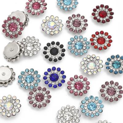 China Accessory China Wholesale Rhinestone Pearl Diamond Crystal Metal Button For Garment Hair Bow Center for sale