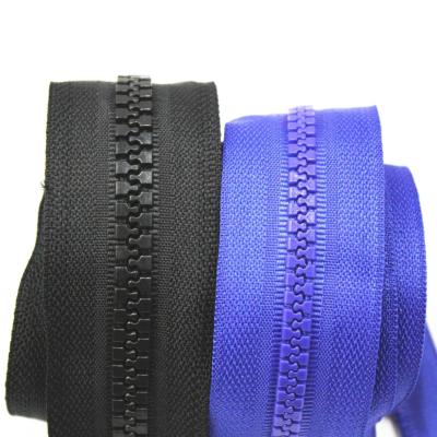 China Plastic Zipper Custom 3# 5# Open End Double Open End Close End Long Chain Groothandel Fabriek Plastic Zippers Te koop