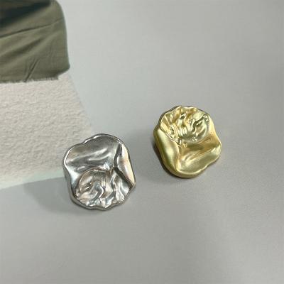 China 9MM diseñador de plata de oro abrigo de costura Perla de lujo de invierno de piedra rínica botones metálicos para ropa en venta