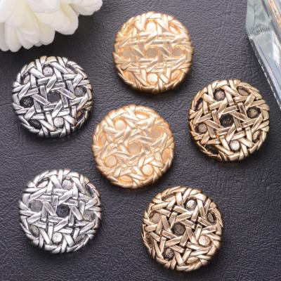 China Custom Sewing Dome Retro Uniform Suit Buttons Shank Metal Button For Clothing for sale