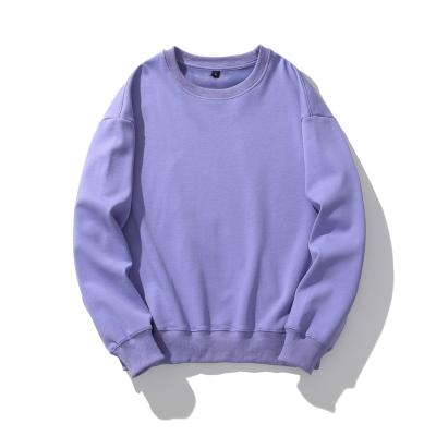 China Anti-wrinkle logo on crewneck loose sweatshirt real heavy color neutral sweatshirts for sale