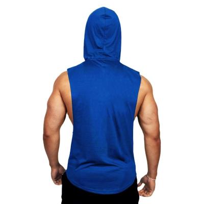 China Factory direct wholesale men's hooded tank tops breathable fitness vest for men for sale