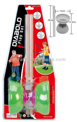 China Diabolo material + wooden handle pp, diabolo game set, chinese diabolo kit yo-yo juggling spinning toys, sports toys in outdoor for sale