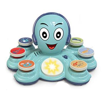 China Cartoon Toy Cartoon Baby Music Educational Toy DJ Octopus Electric Plastic Toy With Music And Light for sale