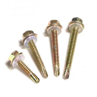 China Hot Selling Good Quality Hex Head Screws Self Drilling HEX Screws With Rubber Washer for sale