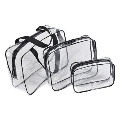 China Travel Waterproof Makeup Cosmetic Bag For Women Men Carry On Airport Airline Compliant Bag Clear Toiletry Bag for sale