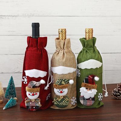 China Recyclable Burlap Drawstring Candy Bag For Christmas Favors Christmas Gift Bags for sale