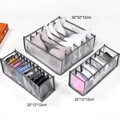 China Waterproof Drawer Divider Foldable Women's Underwear Drawer Divider Foldable Single 3 Set Underwear Cabinet Housewares Set Underwear Storage Compartment Box for sale